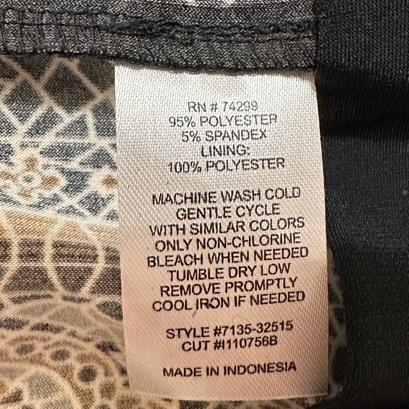 Intermission: NWOT Sleeveless Black & Brown Motif Dress. Small - Picture 8 of 9